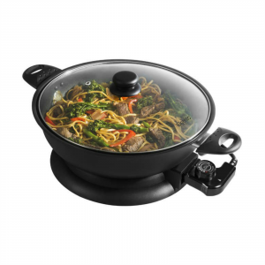 Elgento E14018N Non Stick Electric Wok – Black