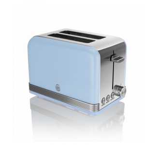 Swan ST19010BLN Retro 2 Slice Toaster – Blue