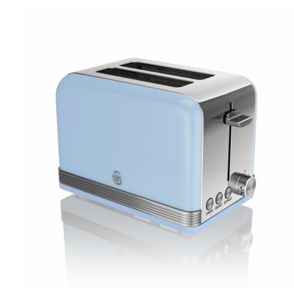 Swan ST19010BLN Retro 2 Slice Toaster – Blue
