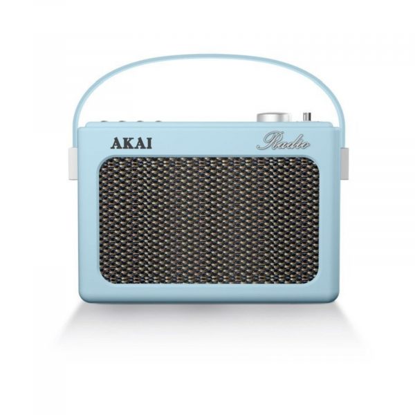 Akai A60015BLN AM/FM Vintage Retro Radio AM/FM Alarm Clock 5V – Blue
