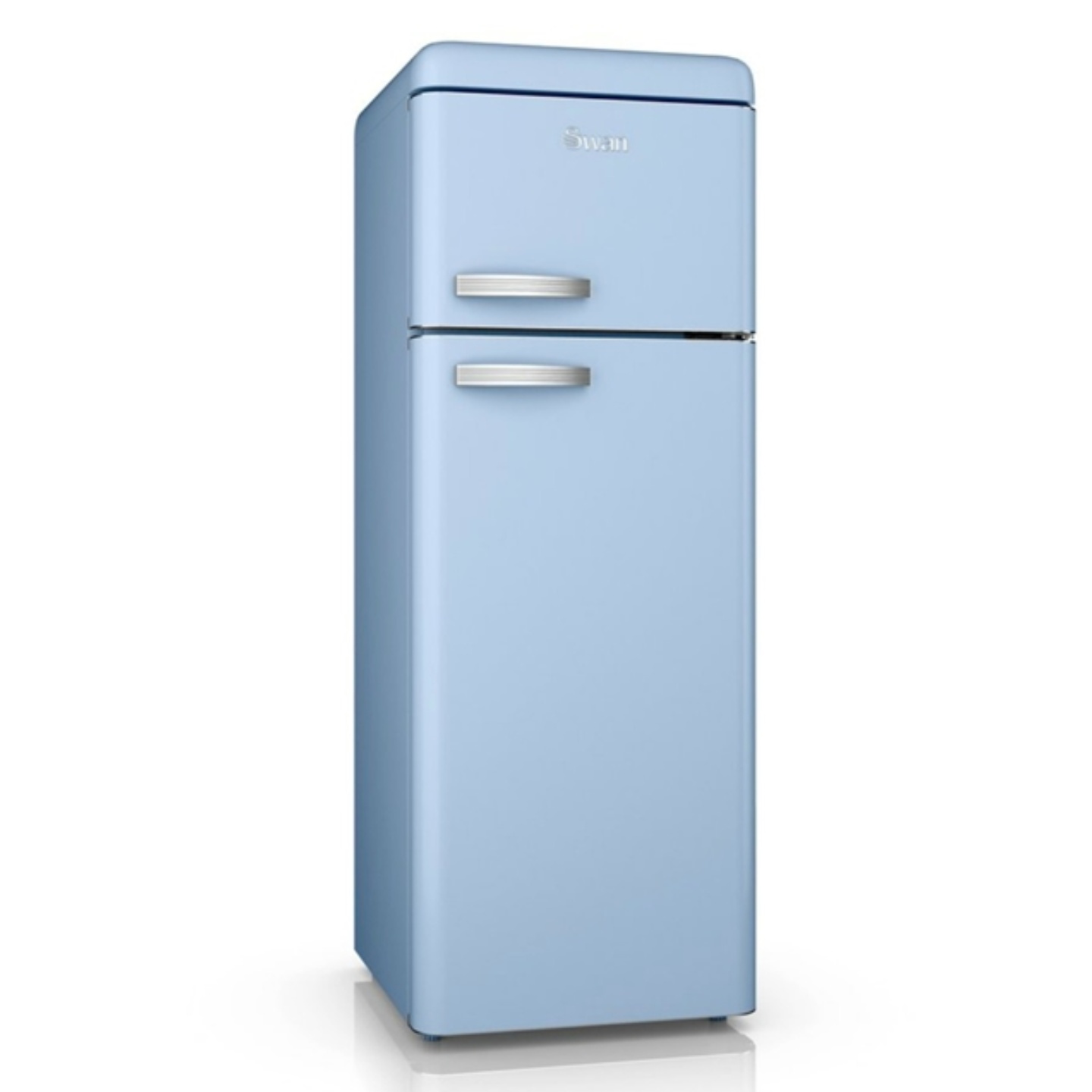 Swan SR11010BLN Retro 3/4 Fridge Freezer - Blue - Kettle and Toaster Man