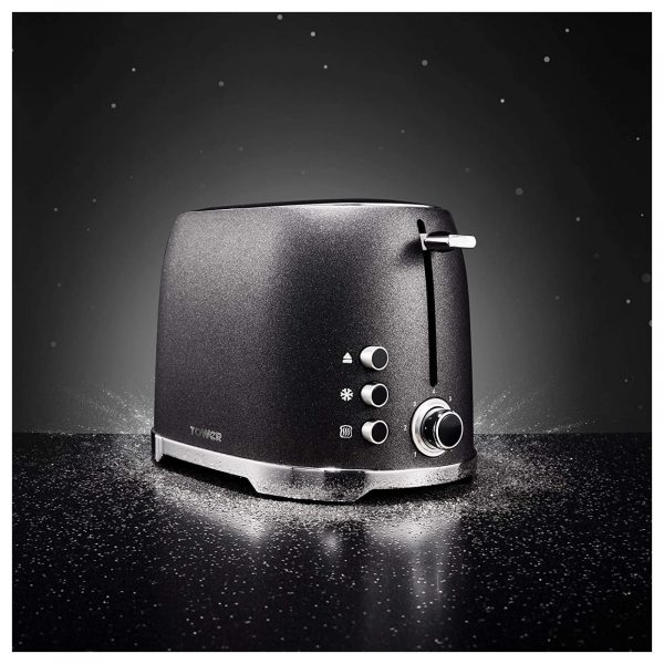 Tower Glitz 2 Slice Toaster – Black