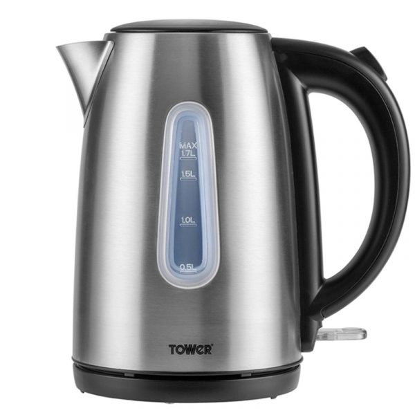 Tower T10015 Jug Kettle 1.7L 3000W - Brushed Stainless steel