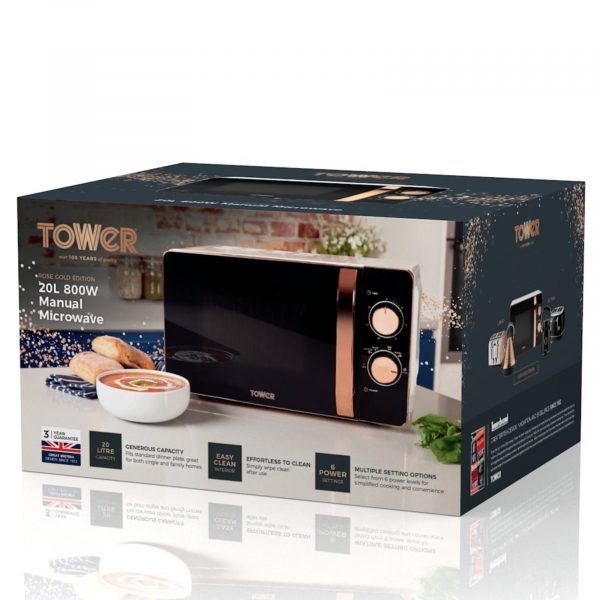 Tower T24020W Manual 20L 800W – Rose Gold / Black / White