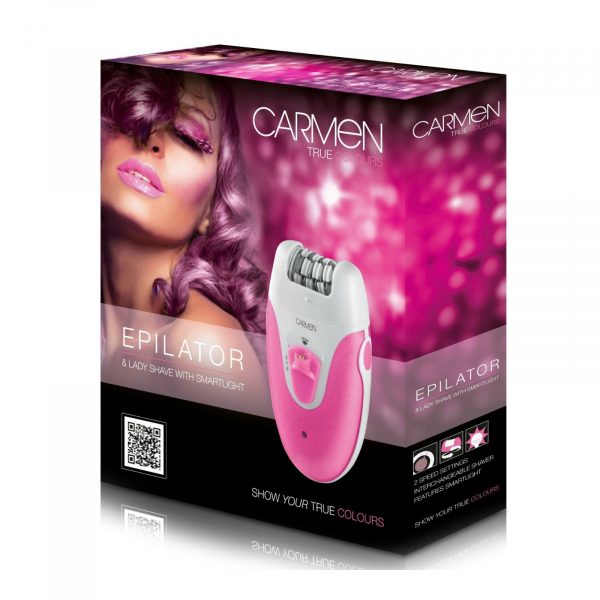 Carmen C83002P Lady Shaver and Epilator – Pink