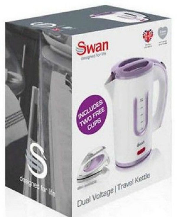 Swan SK27010N Portable Travel Jug Kettle – White / Purple