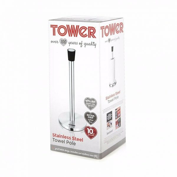 Tower T80102 Towel Pole – Stainless Steel