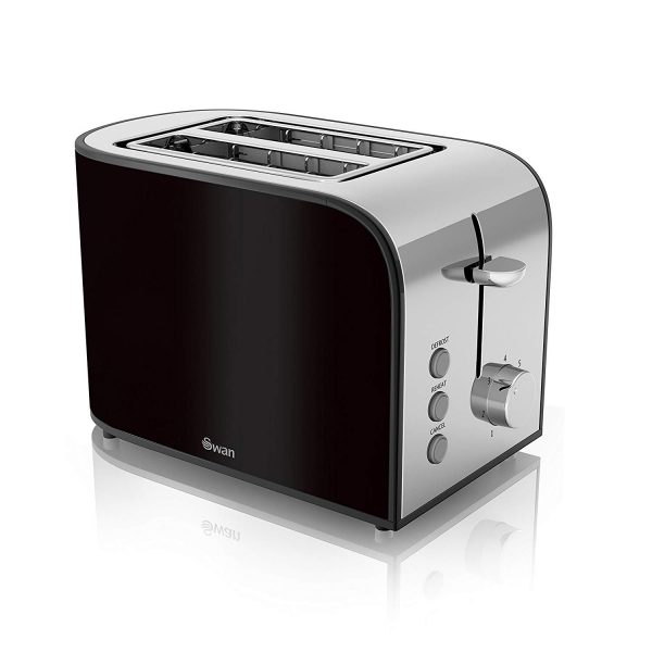 Swan ST17020BLKN Townhouse 2 Slice Toaster 800W – Black