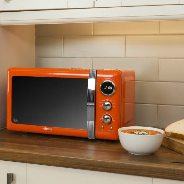 Swan SM22030ON Retro Digital Microwave 20L – Orange