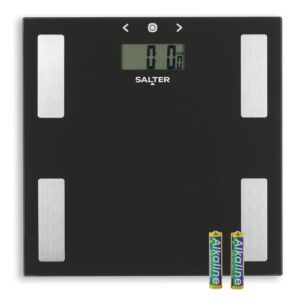 Salter 9150 BK3R Glass Bathroom Scales Black