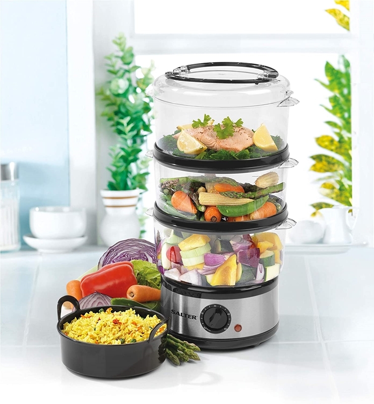 Shop Salter Electric Food Steamer with 3 Tiers & Rice Bowl