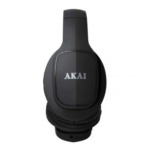 Akai A58078 Wireless Headphones with Built-In Microphone Black