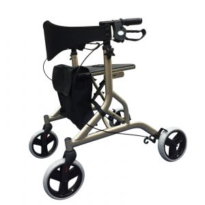 Z-Tec Falcon 4 Wheeled Rollator With Shopping Bag Champaign New FALCONC