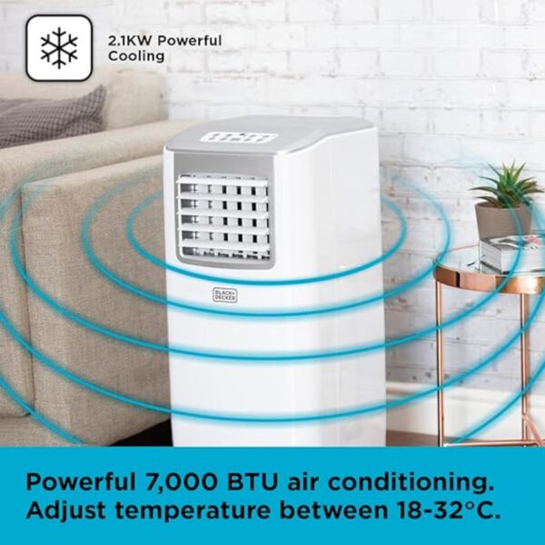 Black And Decker BXAC40005GB Portable 7000BTU 3 In 1 Air Conditioner - Image 2