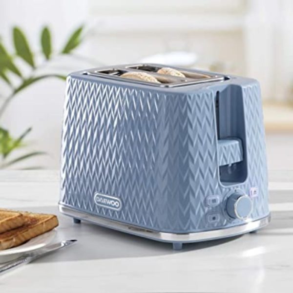 Daewoo SDA1823 Argyle Collection Slice Toaster Blue