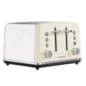 Daewoo SDA1585  Kensington Collection 4 Slice  Toaster  Cream