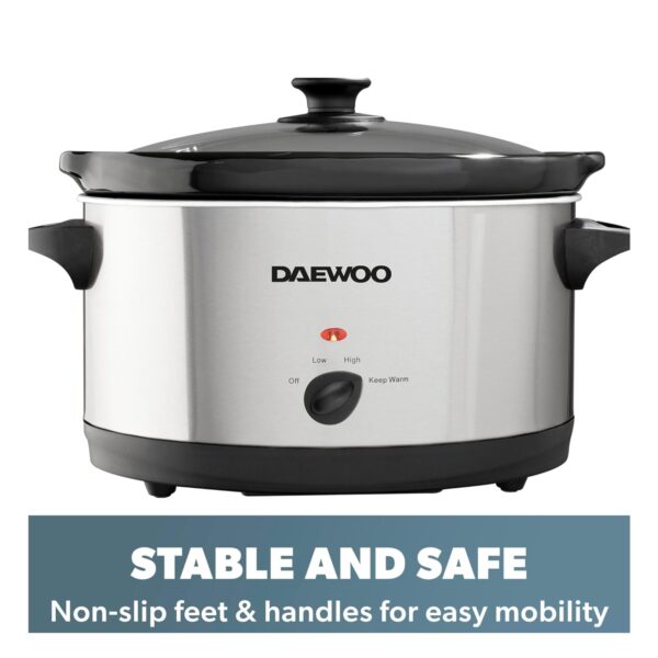 Daewoo SDA1788 6.5l Stainless Steel Slow Cooker