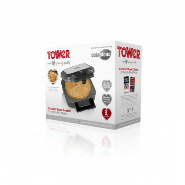 Tower T27006 9 inch Family Pie Maker Large – Black