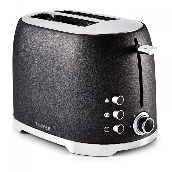 Tower Glitz 2 Slice Toaster – Black