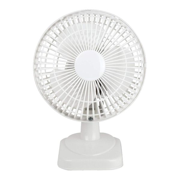 Status Portable 12 inch Oscillating Desk Fan – White
