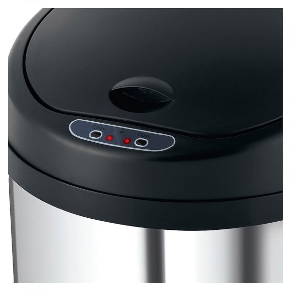 Morphy Richards 971006 42L Round Sensor Bin - Stainless Steel / Black - Image 3
