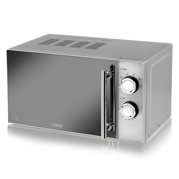 Tower T24015S Manual Solo Microwave 20L 800W – Silver