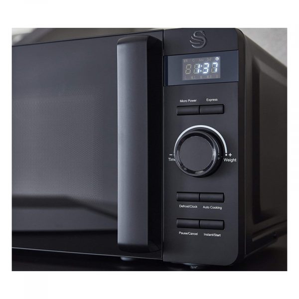 Swan SM22037BLKN Stealth 20L Microwave Matte Black - Image 2