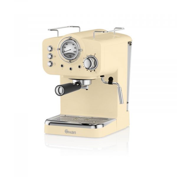 Swan SK22110CN Retro Pump Espresso Coffee Machine 1.2L 1.1KW – Cream