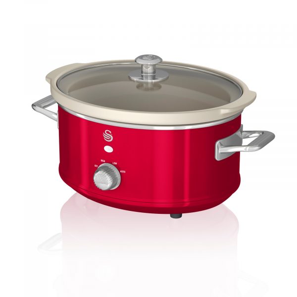Swan SF17021RN Retro Slow Cooker 3.5L – Red