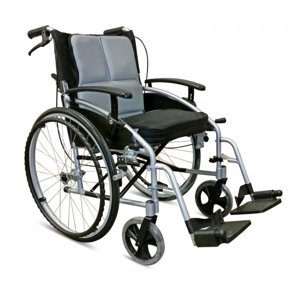 D lite Aluminium Self Propelled Wheelchair With Attendant Handbrakes New 1600266