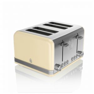 Swan ST19020CN Retro 4 Slice Toaster – Cream