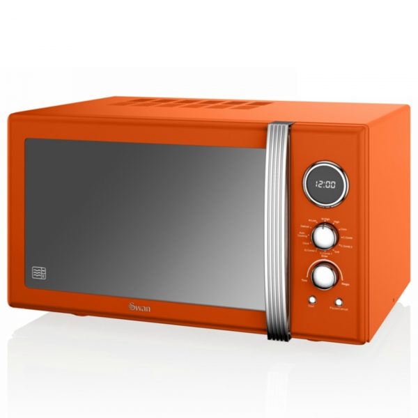 Swan SM22080ON Retro Digital Combi Microwave 25L – Orange