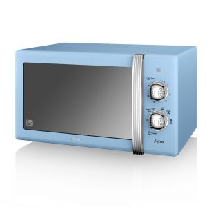 Swan SM22130BLN Retro 20L 800W Microwave – Blue Swan SM22130BLN Retro 20L 800W Microwave – Blue