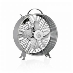 Swan Retro 8 inch Clock Fan – Grey Swan Retro 8 inch Clock Fan – Grey