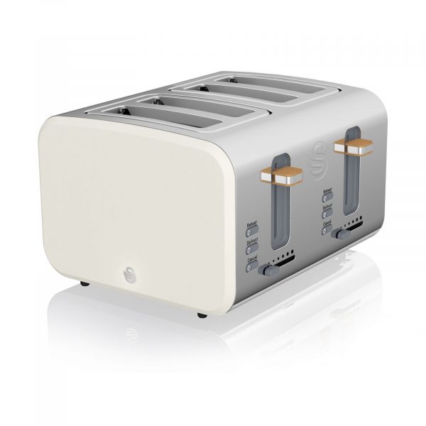 Swan ST14620WHTN 4 Slice Nordic Toaster, White