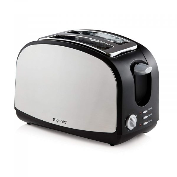 Elgento E20015 2 Slice Toaster 900W – Stainless Steel / Black