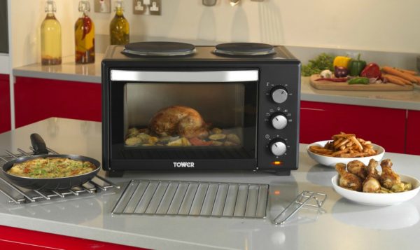 Tower T14013 28L Oven with Dual Hotplates