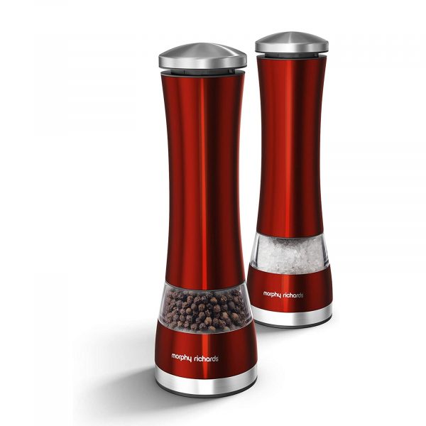 Morphy Richards 974221 Accents Electronic Salt and Pepper Mill Red