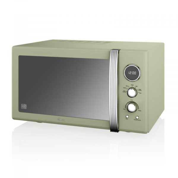 Swan Retro Digital Microwave 900W 25L- Green