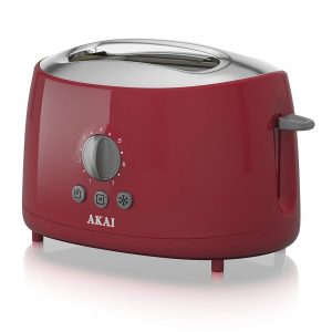 Akai A20001R Cool Touch 2 Slice Toaster, Red