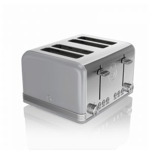 Swan ST19020GRN Retro 4 Slice Toaster – Grey