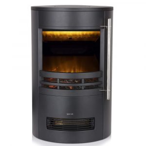 Warmlite WL46022 Curved Freestanding Stove Fire with 3D Log Burner Flame Effect