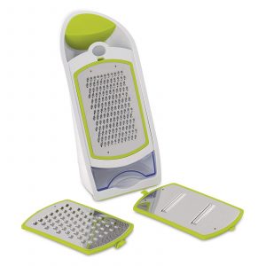 BergHOFF 2800115 Ergonomic Manual Grater and Slicer – Lime Green