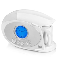 Swan Teasmade with Blue Clock Swan Teasmade with Blue Clock