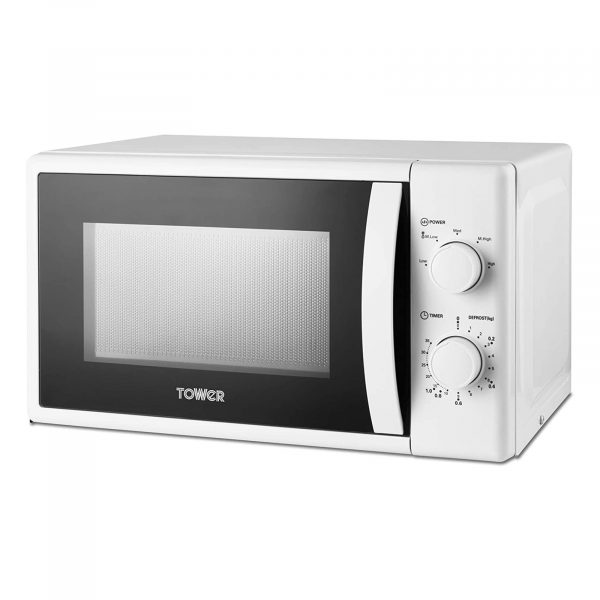 Tower 20L 700W Manual Microwave – White