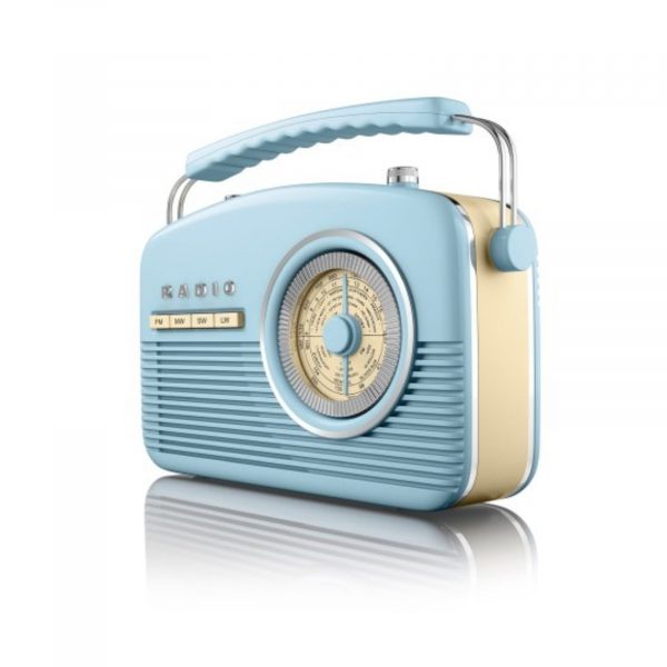 Akai A60010BL FM Radio Portable Band Retro 14 Blue