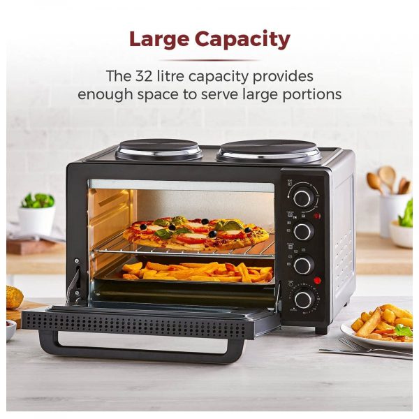 Tower T14044 32 Litre Mini Oven With Hot Plates