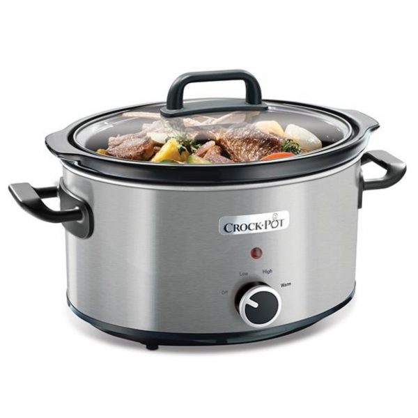 Crock-Pot CSC025 Slow Cooker, 3.5 Litre, Stainless Steel