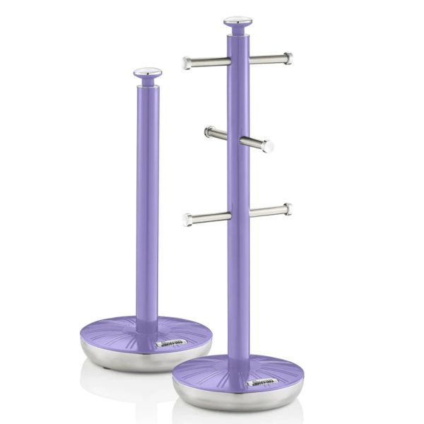 Swan SWKA1054PURN Retro Towel Pole and Mug Set- Purple Brand New