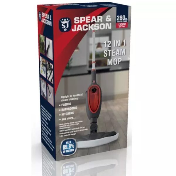 Spear and Jackson FLR1726GE 12 in 1 Steam Mop